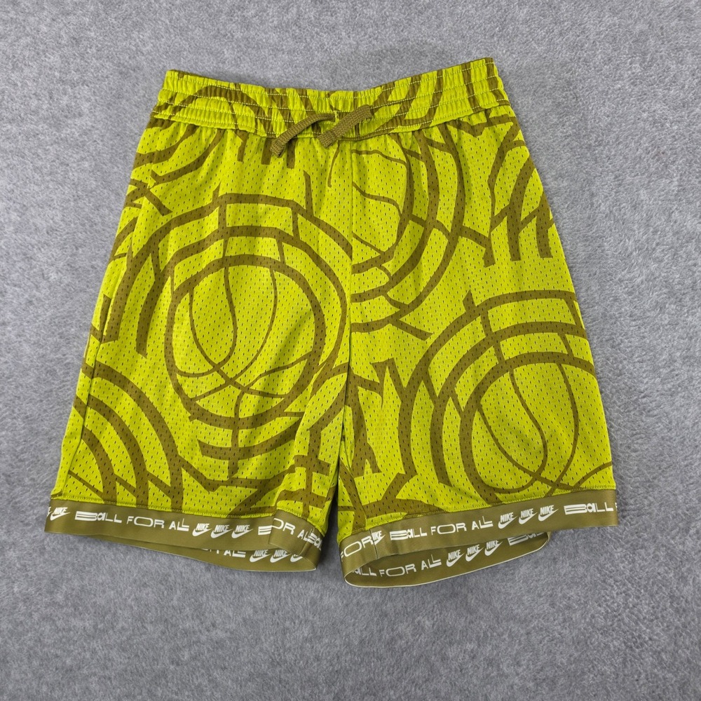 Nike Ball For All Reversible Basketball Shorts Mens Olive Green Mesh Graphic